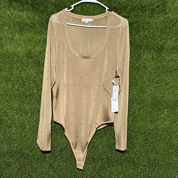 Good American Tops Good American Scoop Neck Sheer Bodysuit Poshmark